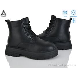 Фотография Ботинки женские стильные зима MD80-1 шкіра (8 пар р.36-40) "STILLI Group" недорого оптом от прямого поставщика