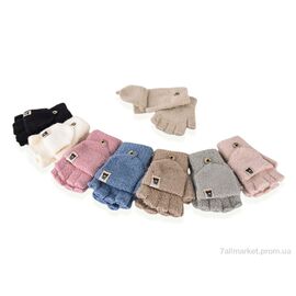 Фотография Варежки детские Зима 5251 (хутро) mix (12 шт. р.сетка 5-8) "CAP" недорого оптом от прямого поставщика