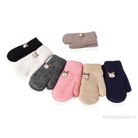 Фотография Варежки детские Зима 5163 (хутро) mix (12 шт. р.сетка 3-5) "CAP" недорого оптом от прямого поставщика