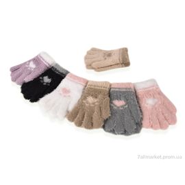 Рукавиці дитячі Зима 5005 (норка) mix (12 шт. р.сітка7-10) "CAP" недорого оптом від прямого постачальника