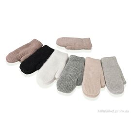 Фотография Варежки для женщин Зима 2461 (кролик) mix (12 шт. р.сетка One size) "CAP" недорого оптом от прямого поставщика