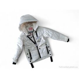 Куртка дитяча Весна/осінь 4882 молочний (5 шт. р.сітка8-12) "Kids-modnik" недорого оптом від прямого постачальника