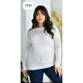 Светр жіночий 1741 white р.52-54 "Julia" недорого оптом від прямого постачальника