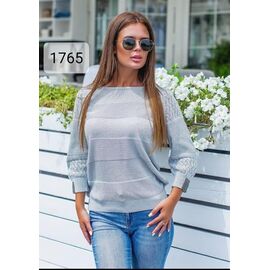 Светр жіночий 1765 grey р.52-54 "Julia" недорого оптом від прямого постачальника