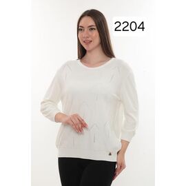 Светр жіночий 2204 white р.52-54 "Julia" недорого оптом від прямого постачальника