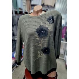 Светр жіночий JL4 khaki р.50-52 "Julia" недорого оптом від прямого постачальника