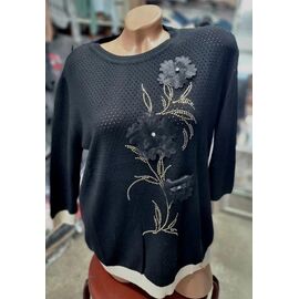 Светр жіночий JL6 black р.50-52 "Julia" недорого оптом від прямого постачальника