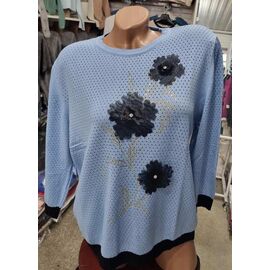 Светр жіночий JL7 l.blue р.50-52 "Julia" недорого оптом від прямого постачальника