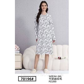 Нічна сорочка жіноча з начосом розміри 54-62 "FLOWER" купити недорого від прямого постачальника