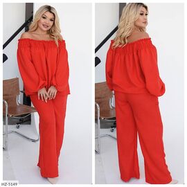 Фотография Костюм женский со штанами большие размеры р.50-52;54-56;56-58 (4цв) "VIKA" купить недорого от прямого поставщика