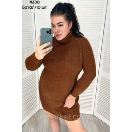 Фотография Вязанное платье туника батального униаерсального размера 50-54 "PARTNERS" недорого от прямого поставщика