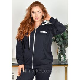 Спортивний костюм жіночий двонитка на блискавці прямі штани батал 50,52,54,56 (7кв) "NOWEMBER"