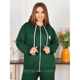 Спортивний костюм жіночий двонитка на блискавці прямі штани батал 50,52,54,56 (3кв) "NOWEMBER"