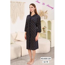 Фотография Халат женский домашний на молни/супер-батал размер 62-70 "FLOWER" недорого от прямого поставщика