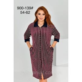 Фотография Халат женский домашний на молнии размер 54-62 "FLOWER" недорого от прямого поставщика