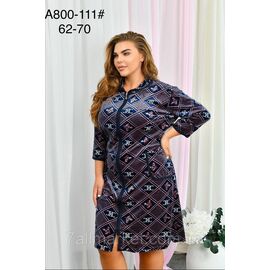 Фотография Халат женский домашний на молнии супер- батал размер 62-70 "FLOWER" недорого от прямого поставщика