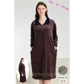 Халат жіночий домашній на блискавці/супер батал розмір 52-70 "FLOWER" недорого від прямого постачальника