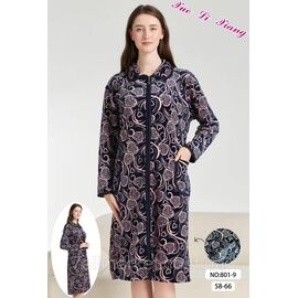 Фотография Халат женский домашний на молнии батал размер 58-66 "FLOWER" недорого от прямого поставщика