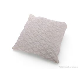 Фотография Подушка Весна/осень Норка ромб 08123 beige (42*42) (2 шт. р.сетка One size) "Obuvok" недорого оптом от прямого поставщика