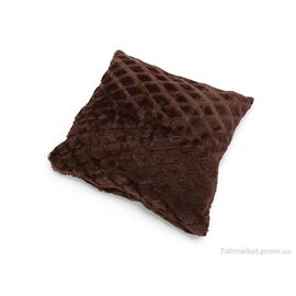 Фотография Подушка Весна/осень Норка ромб 08124 brown (42*42) (2 шт. р.сетка One size) "Obuvok" недорого оптом от прямого поставщика
