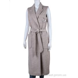 Жилетка жіноча Весна/осінь 6428 beige (3 шт. р.сітка1-3) "Gelsomino" недорого оптом від прямого постачальника