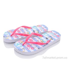 Шльопанці дитячі Літо Турция вьетнамок розовый фламинго (6 пар р.30-35) "Soylu" недорого оптом від прямого постачальника