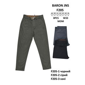 Штани чоловічі утеплені F205 black р.29-36 "God Baron" недорого оптом від прямого постачальника