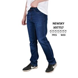 Фотография Джинсы мужские X97757 blue р.32-40 "God Baron" недорого оптом от прямого поставщика