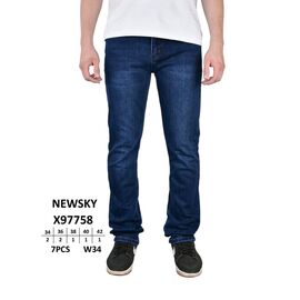 Фотография Джинсы мужские X97758 blue р.34-42 "God Baron" недорого оптом от прямого поставщика