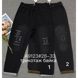 Джинси жіночі утеплені A9123-1 black р.28-33 "Immei" недорого оптом від прямого постачальника