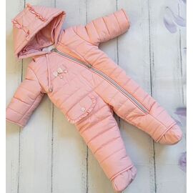 Фотография Комбинезон детский тёплый на девочку 8456 peach р.68-86 "Moda school" недорого оптом от прямого поставщика