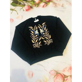 Фотография Свитер детский на девочку M164 black р.128-146 "Moda school" недорого оптом от прямого поставщика