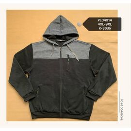 Кофта спортивна чоловіча 04914 black р.4XL-9XL "Hoan" недорого оптом від прямого постачальника