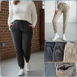 Фотография Штаны спортивные женские тёплые 2503 mix р.44-54 "Hoan" недорого оптом от прямого поставщика