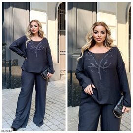 Фотография Костюм брючный женский большие размеры р.50-52;54-56;58-60 (4цв) "VIKA" купить недорого от прямого поставщика