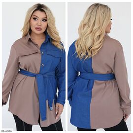 Фотография Женская рубашка БАТАЛ р.50-52;54-56;58-60 (4цв) "VIKA" купить недорого от прямого поставщика