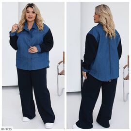 Костюм жіночий двійка штани та сорочка великі розміри р.50-52;54-56;58-60 "VIKA" купити недорого від прямого постачальника