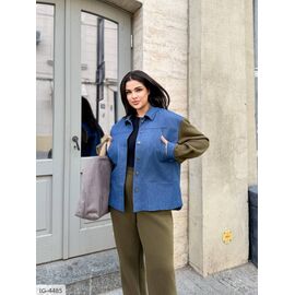 Фотография Костюм женский двойка брюки и рубашка большие размеры р.50-52;54-56;58-60 "VIKA" купить недорого от прямого поставщика