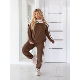 Фотография Костюм спортивный женский тёплый 1339 brown р.50-60 "Seven Zikina" недорого оптом от прямого поставщика