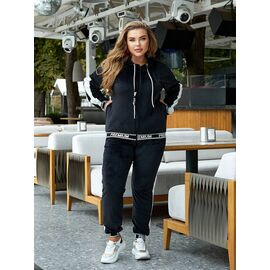 Фотография Костюм спортивный женский тёплый 928 black р.48-62 "Seven Zikina" недорого оптом от прямого поставщика