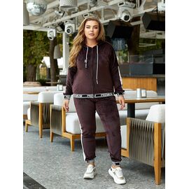 Фотография Костюм спортивный женский тёплый 928 brown р.48-62 "Seven Zikina" недорого оптом от прямого поставщика