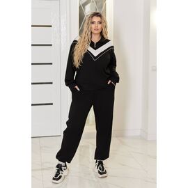 Фотография Костюм спортивный женский тёплый 934 black р.50-60 "Seven Zikina" недорого оптом от прямого поставщика