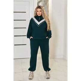 Фотография Костюм спортивный женский тёплый 934 green р.50-60 "Seven Zikina" недорого оптом от прямого поставщика