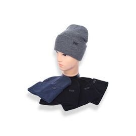 Шапка чоловіча FM014-1 подвійна mix р.56-60 "Angelica" недорого оптом від прямого постачальника