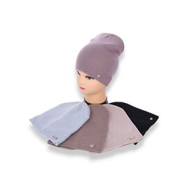 Шапка жіноча SP002-3 подвійна mix р.54-58 "Angelica" недорого оптом від прямого постачальника