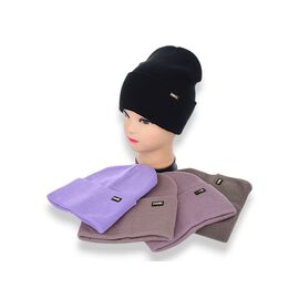 Шапка жіноча KM010-4 подвійна mix р.56-60 "Angelica" недорого оптом від прямого постачальника