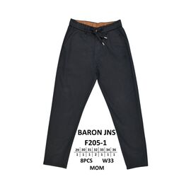 Фотография Штаны мужские F205-1 black р.29-36 "God Baron" недорого оптом от прямого поставщика