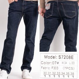 Фотография Джинсы мужские S7208E blue р.30-38 "God Baron" недорого оптом от прямого поставщика