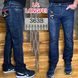 Фотография Джинсы мужские 363B blue р.32-40 "God Baron" недорого оптом от прямого поставщика