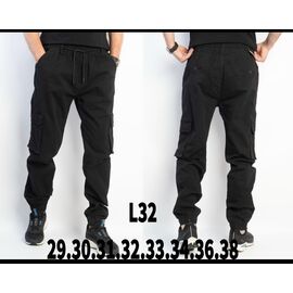 Фотография Штаны мужские L32 black р.29-38 "God Baron" недорого оптом от прямого поставщика
